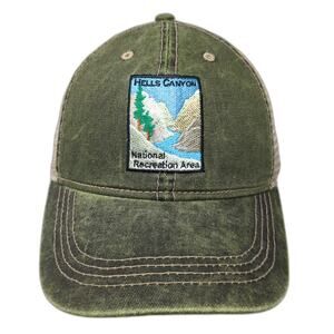 ACE USA Trucker Hat Green OSFM Hells Canyon National Recreation Area Mesh Snap